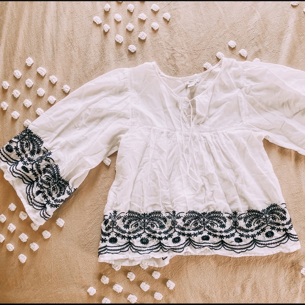 Forever 21 White Summer Shirt